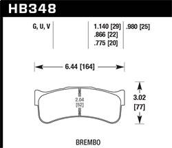 Hawk Performance - DTC-70 Disc Brake Pad - Hawk Performance HB348U.980 - Image 1