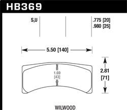 Hawk Performance - DTC-70 Disc Brake Pad - Hawk Performance HB369U.980 - Image 1