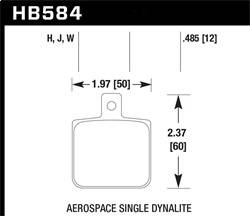 Hawk Performance - DTC-30 Disc Brake Pad - Hawk Performance HB584W.485 - Image 1
