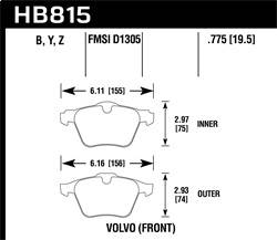 Hawk Performance - HPS 5.0 Disc Brake Pad - Hawk Performance HB815B.775 - Image 1