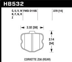 Hawk Performance - HP Plus Disc Brake Pad - Hawk Performance HB532N.570 - Image 1