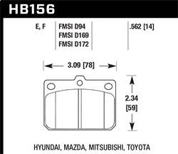 Hawk Performance - HPS Disc Brake Pad - Hawk Performance HB156F.562 - Image 1