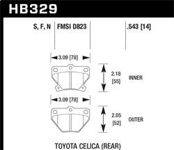 Hawk Performance - HP Plus Disc Brake Pad - Hawk Performance HB329N.543 - Image 1