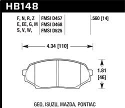 Hawk Performance - Performance Ceramic Disc Brake Pad - Hawk Performance HB148Z.560 - Image 1