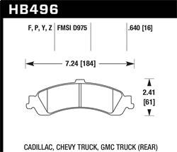 Hawk Performance - LTS Disc Brake Pad - Hawk Performance HB496Y.640 - Image 1