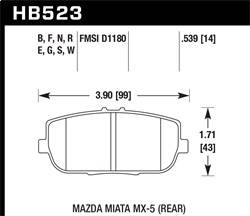 Hawk Performance - HP Plus Disc Brake Pad - Hawk Performance HB523N.539 - Image 1