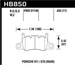 Hawk Performance - DTC-70 Disc Brake Pad - Hawk Performance HB850U.655 - Image 1