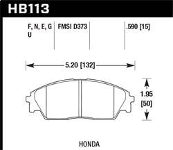 Hawk Performance - HPS Disc Brake Pad - Hawk Performance HB113F.590 - Image 1