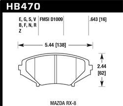 Hawk Performance - Performance Ceramic Disc Brake Pad - Hawk Performance HB470Z.643 - Image 1