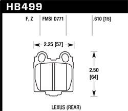 Hawk Performance - Performance Ceramic Disc Brake Pad - Hawk Performance HB499Z.610 - Image 1