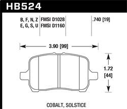 Hawk Performance - HP Plus Disc Brake Pad - Hawk Performance HB524N.740 - Image 1