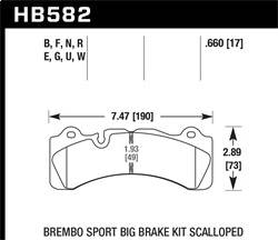 Hawk Performance - DTC-60 Disc Brake Pad - Hawk Performance HB582G.660 - Image 1