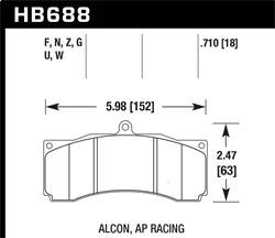 Hawk Performance - HPS Disc Brake Pad - Hawk Performance HB688F.710 - Image 1
