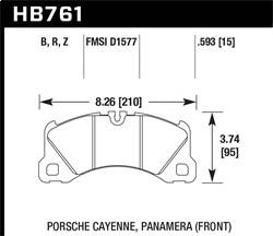 Hawk Performance - Performance Ceramic Disc Brake Pad - Hawk Performance HB761Z.593 - Image 1