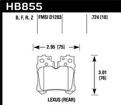 Hawk Performance - Street Race Disc Brake Pad - Hawk Performance HB855R.724 - Image 1