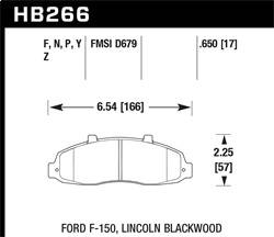 Hawk Performance - SuperDuty Disc Brake Pad - Hawk Performance HB266P.650 - Image 1