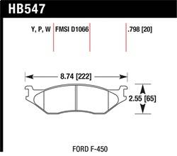 Hawk Performance - SuperDuty Disc Brake Pad - Hawk Performance HB547P.798 - Image 1