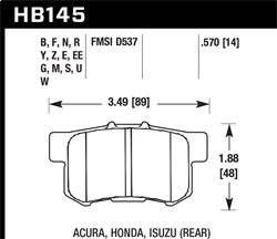 Hawk Performance - Blue 9012 Disc Brake Pad - Hawk Performance HB145E.570 - Image 1