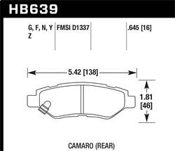 Hawk Performance - HP Plus Disc Brake Pad - Hawk Performance HB639N.645 - Image 1