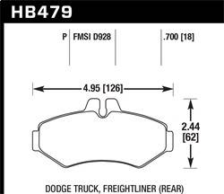 Hawk Performance - SuperDuty Disc Brake Pad - Hawk Performance HB479P.700 - Image 1