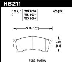 Hawk Performance - Blue 9012 Disc Brake Pad - Hawk Performance HB211E.634 - Image 1