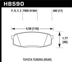 Hawk Performance - Street Race Disc Brake Pad - Hawk Performance HB590R.682 - Image 1