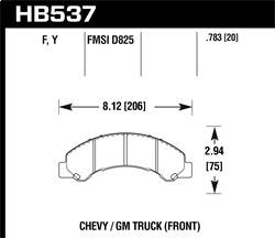 Hawk Performance - HPS Disc Brake Pad - Hawk Performance HB537F.783 - Image 1