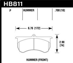 Hawk Performance - SuperDuty Disc Brake Pad - Hawk Performance HB811P.700 - Image 1