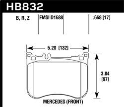 Hawk Performance - Street Race Disc Brake Pad - Hawk Performance HB832R.668 - Image 1