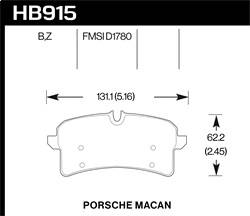 Hawk Performance - Performance Ceramic Disc Brake Pad - Hawk Performance HB915Z.664 - Image 1