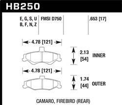 Hawk Performance - HPS Disc Brake Pad - Hawk Performance HB250F.653 - Image 1