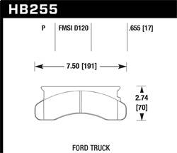 Hawk Performance - SuperDuty Disc Brake Pad - Hawk Performance HB255P.655 - Image 1