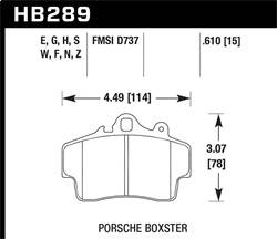 Hawk Performance - HP Plus Disc Brake Pad - Hawk Performance HB289N.610 - Image 1