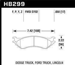 Hawk Performance - HPS Disc Brake Pad - Hawk Performance HB299F.650 - Image 1