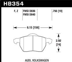 Hawk Performance - Performance Ceramic Disc Brake Pad - Hawk Performance HB354Z.756A - Image 1