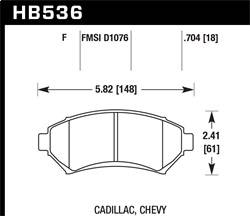 Hawk Performance - HPS Disc Brake Pad - Hawk Performance HB536F.704 - Image 1