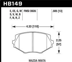 Hawk Performance - Black Disc Brake Pad - Hawk Performance HB149M.505 - Image 1