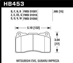 Hawk Performance - DTC-60 Disc Brake Pad - Hawk Performance HB453G.585 - Image 1