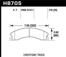 Hawk Performance - SuperDuty Disc Brake Pad - Hawk Performance HB705P.776 - Image 1