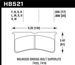 Hawk Performance - DTC-60 Disc Brake Pad - Hawk Performance HB521G.650 - Image 1