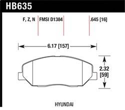Hawk Performance - HPS Disc Brake Pad - Hawk Performance HB635F.645 - Image 1