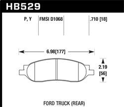 Hawk Performance - LTS Disc Brake Pad - Hawk Performance HB529Y.710 - Image 1