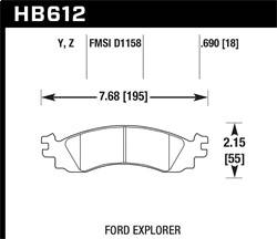 Hawk Performance - Performance Ceramic Disc Brake Pad - Hawk Performance HB612Z.690 - Image 1