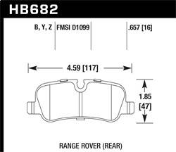 Hawk Performance - LTS Disc Brake Pad - Hawk Performance HB682Y.657 - Image 1