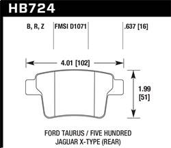 Hawk Performance - Street Race Disc Brake Pad - Hawk Performance HB724R.637 - Image 1