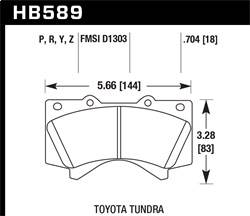 Hawk Performance - Street Race Disc Brake Pad - Hawk Performance HB589R.704 - Image 1