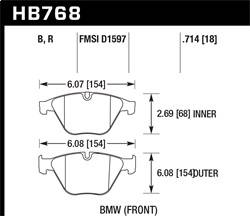 Hawk Performance - Street Race Disc Brake Pad - Hawk Performance HB768R.714 - Image 1