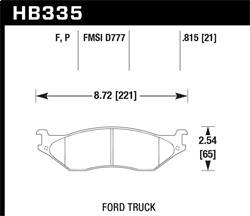 Hawk Performance - SuperDuty Disc Brake Pad - Hawk Performance HB335P.815 - Image 1