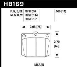 Hawk Performance - Black Disc Brake Pad - Hawk Performance HB169M.560 - Image 1