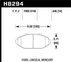 Hawk Performance - HPS Disc Brake Pad - Hawk Performance HB294F.646 - Image 1
